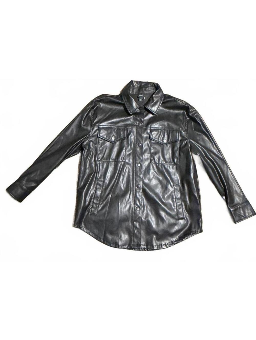 Wild Fable Faux Leather Moto Jacket Black Size XS